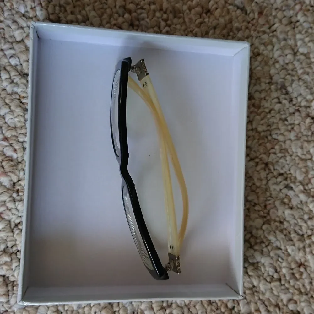 BVLGARI BLACK On yellow MARBLE EYEGLASSES 52-16-135mm - FRAME ONLY